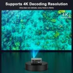 HAPPRUN 2000 ANSI Lumens Outdoor Projector with Built-in Streaming Apps | 4K Dec... - Image 3