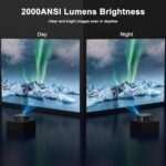 HAPPRUN 2000 ANSI Lumens Outdoor Projector with Built-in Streaming Apps | 4K Dec... - Image 4