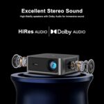 HAPPRUN 2000 ANSI Lumens Outdoor Projector with Built-in Streaming Apps | 4K Dec... - Image 6