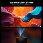 HAPPRUN 2000 ANSI Lumens Outdoor Projector with Built-in Streaming Apps | 4K Dec... - Image 7