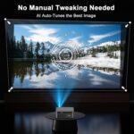 HAPPRUN 2000 ANSI Lumens Outdoor Projector with Built-in Streaming Apps | 4K Dec... - Image 9