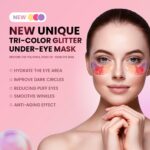 AILEORY Under Eye Patches (24 Pairs) - Tri-color Glitter Eye Gel Pads for Dark C... - Image 3