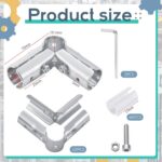 Shimeyao 20 Set 90 Degree Pipe Connector Clamps Pipe Connector Tee Clamp Fitting... - Image 3