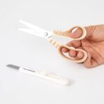 Yellow 7 Inch purpose scissors kit with Box Cutter Retractable Crafts scissors w... - Image 3