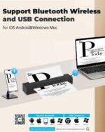 Portable Printer Wireless for Travel, D80 Thermal Printer, Inkless Printers, Com... - Image 3