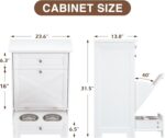 Dog Feeding Station with 2 Elevated Bowls,Hidden Pet Feeder Station with Tilt Ou... - Image 3