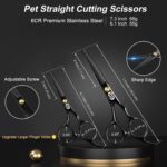 CIICII Dog Grooming Scissors Kit, 7 Inch Safety Pet Cat Shears Set (Black) | Pro... - Image 3