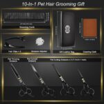 CIICII Dog Grooming Scissors Kit, 7 Inch Safety Pet Cat Shears Set (Black) | Pro... - Image 8