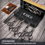 CIICII Dog Grooming Scissors Kit, 7 Inch Safety Pet Cat Shears Set (Black) | Pro... - Image 9