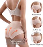 Women's Underwear Cotton Tummy Control High Waisted Underwear Soft Breathable Fu... - Image 4