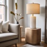 PoKat 23" Modern Ceramic Table Lamp Set of 2 for Living Room White Desk Lamps fo... - Image 5