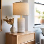 PoKat 23" Modern Ceramic Table Lamp Set of 2 for Living Room White Desk Lamps fo... - Image 6