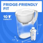 Brita Large 10-Cup Water Filter Pitcher, WQA NSF/ANSI Certified, Removes Chlorin... - Image 8