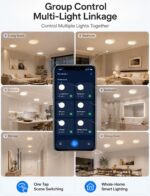 Smart Ceiling Light, 12 Inch RGBIC LED Flush Mount Ceiling Light Fixture, 2400LM... - Image 8
