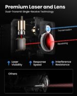 DTAPE DT50 165 Ft Laser Measuring Tool, High-Accuracy Laser Tape Measure, 2" Bac... - Image 4