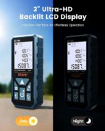 DTAPE DT50 165 Ft Laser Measuring Tool, High-Accuracy Laser Tape Measure, 2" Bac... - Image 7
