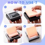 4 Pcs Pop up Sticky Notes Dispenser Sticky Note Holder Black Base Clear Top for ... - Image 5