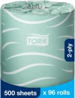 Tork Septic Safe Toilet Paper, White, 2-Ply 100% Recycled, Eco-Friendly, T24 Com... - Image 3