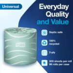 Tork Septic Safe Toilet Paper, White, 2-Ply 100% Recycled, Eco-Friendly, T24 Com... - Image 4