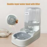 Gravity cat Feeder by Petmagic is a 3.6L Large-Capacity cat Food and Water Bowl ... - Image 5