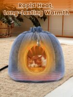 Rywell Heated Cat Bed, Large Versatile Heated Cat Bed Indoor,Soft & Cozy for All... - Image 3