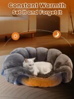 Rywell Heated Cat Bed, Large Versatile Heated Cat Bed Indoor,Soft & Cozy for All... - Image 4