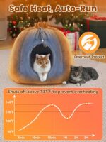 Rywell Heated Cat Bed, Large Versatile Heated Cat Bed Indoor,Soft & Cozy for All... - Image 5