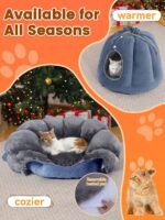 Rywell Heated Cat Bed, Large Versatile Heated Cat Bed Indoor,Soft & Cozy for All... - Image 6