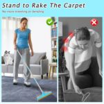 Carpet Rake for Pet Hair Removal - Reusable Pet Hair Remover, 60” Adjustable Lon... - Image 4