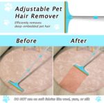 Carpet Rake for Pet Hair Removal - Reusable Pet Hair Remover, 60” Adjustable Lon... - Image 7