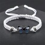 Cute Butterfly Charm Bracelets for Women Adjustable Braided Rope Friendship Brac... - Image 5