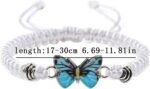 Cute Butterfly Charm Bracelets for Women Adjustable Braided Rope Friendship Brac... - Image 7