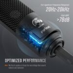 FIFINE USB Microphone, Metal Condenser Recording Microphone for MAC OS, Windows,... - Image 3