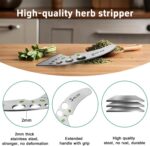 Plys Herb Stripper Tool for Basil - Stainless Steel Kitchen Herb Cutter 9 Holes,... - Image 3
