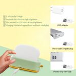 QANYI Desk Decor Toaster Lamp, Rechargeable Small Lamp with Smile Face Toast Bre... - Image 7