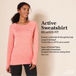 Amazon Essentials Womens Brushed Tech Stretch Long-Sleeve Crewneck Shirt (Availa... - Image 3