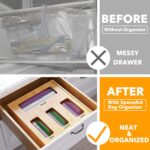 SpaceAid Bag Storage Organizer for Kitchen Drawer, Bamboo Organizer, Compatible ... - Image 3