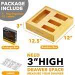 SpaceAid Bag Storage Organizer for Kitchen Drawer, Bamboo Organizer, Compatible ... - Image 6