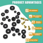 XBVV 106 PCS Faucet Washer Assortment Kit with Assorted Flat and Beveled Rubber ... - Image 6