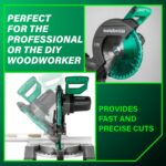 Metabo HPT 10-Inch Single Bevel Compound Miter Saw, 15-Amp Power Saw with Xact C... - Image 4