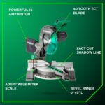 Metabo HPT 10-Inch Single Bevel Compound Miter Saw, 15-Amp Power Saw with Xact C... - Image 5