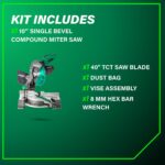 Metabo HPT 10-Inch Single Bevel Compound Miter Saw, 15-Amp Power Saw with Xact C... - Image 6