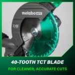 Metabo HPT 10-Inch Single Bevel Compound Miter Saw, 15-Amp Power Saw with Xact C... - Image 8