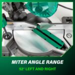 Metabo HPT 10-Inch Single Bevel Compound Miter Saw, 15-Amp Power Saw with Xact C... - Image 9
