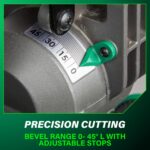 Metabo HPT 10-Inch Single Bevel Compound Miter Saw, 15-Amp Power Saw with Xact C... - Image 10