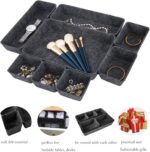 Desk Drawer Organizer Bins, 8pcs Felt Shallow Bathroom Storage Trays, Office Acc... - Image 3
