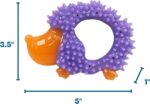 Cutie Chewies Hedgehog Dental Dog Chew Toy — Multi-Textured, Massages Gums, Floa... - Image 7