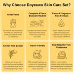 Skin Care Set w/Korean Rice Extract for Hydration,Glow,Repair &Radiant Skin | 6P... - Image 6