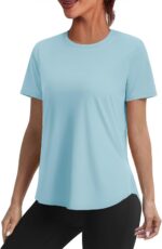 Alaroo Womens Workout Tops Sun Protection Running Pliates Athletic Lightweight S... - Image 3