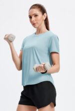 Alaroo Womens Workout Tops Sun Protection Running Pliates Athletic Lightweight S... - Image 5